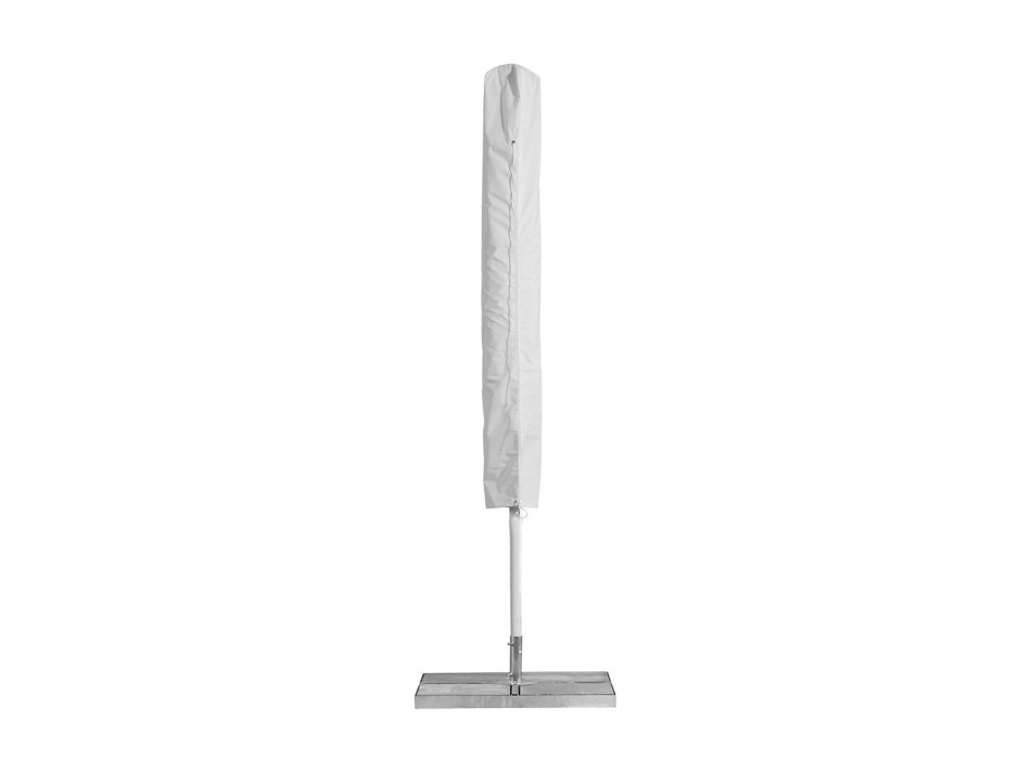 Protection cover with telescopic pole size L, polyester FR fabric, white